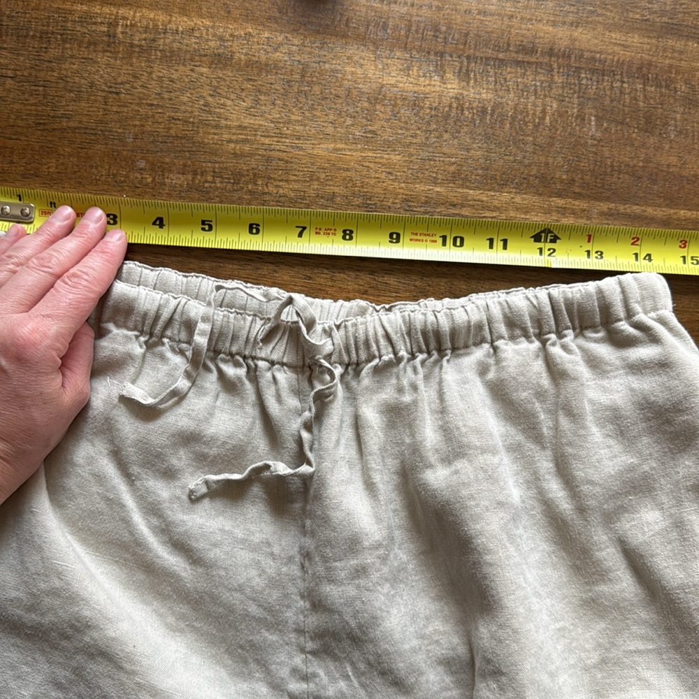 Marsh Landing Light Tan linen pants medium - Picture 8 of 10